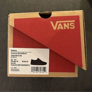 Vans Canvas Black - Never Worn!